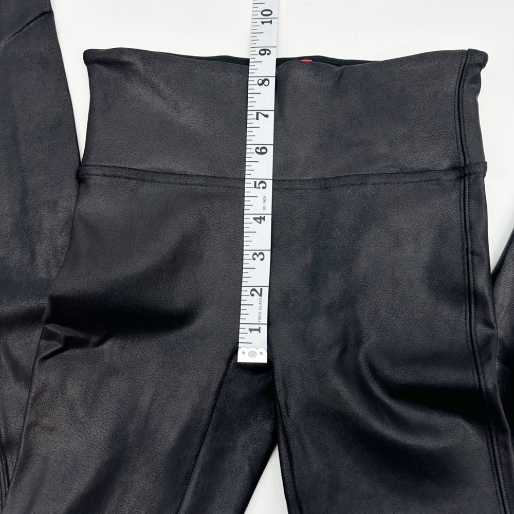 Spanx Black Faux Leather Leggings XS High Rise Shaping - Picture 10 of 12